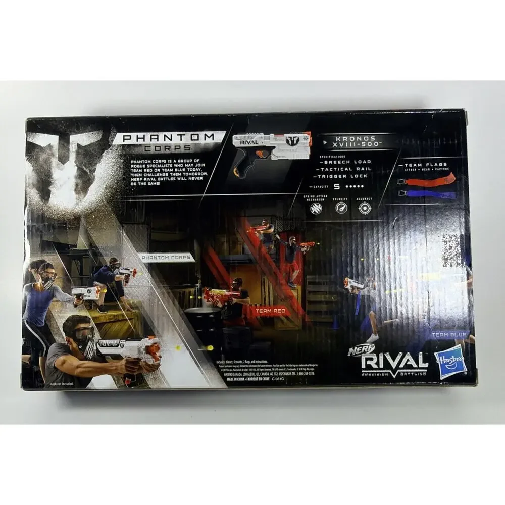 Nerf Rival Phantom Corps Kronos XVIII-500 White Pistol Blaster - New
